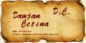 Damjan Cetina vizit kartica